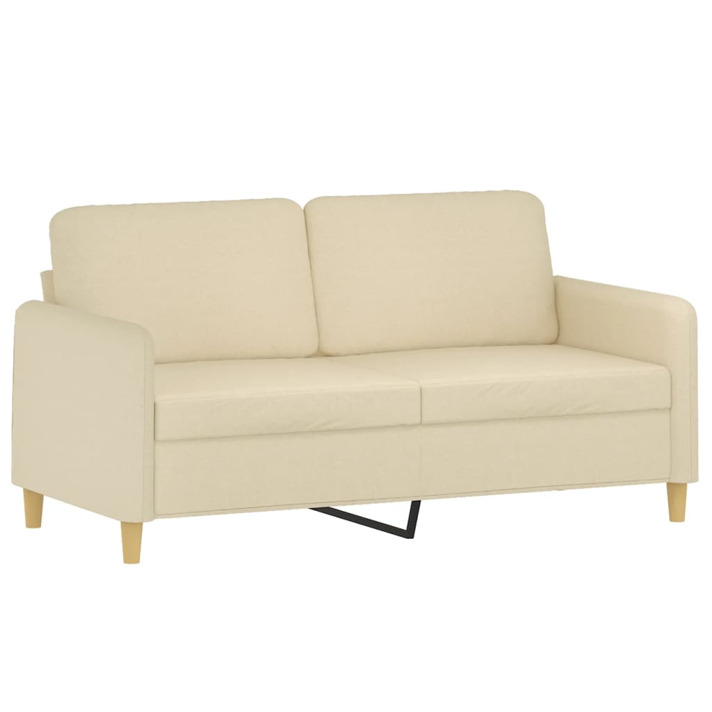2-Sitzer-Sofa Creme 140 cm Stoff
