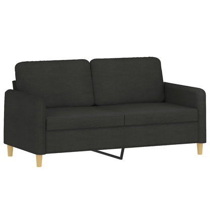 2-Sitzer-Sofa Schwarz 140 cm Stoff