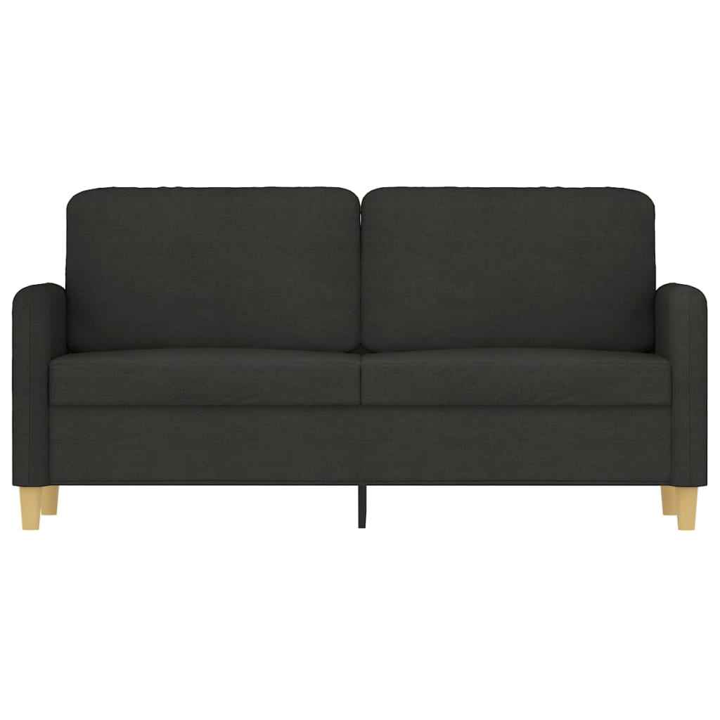 2-Sitzer-Sofa Schwarz 140 cm Stoff