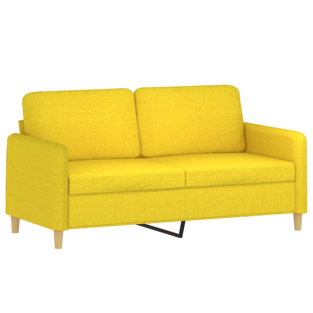 2-Sitzer-Sofa Hellgelb 140 cm Stoff