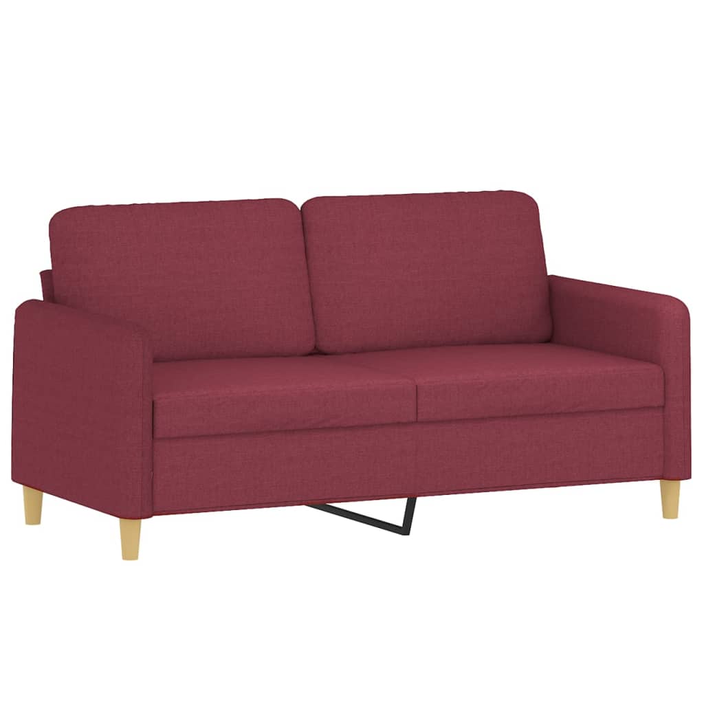 2-Sitzer-Sofa Weinrot 140 cm Stoff