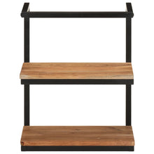 Wandregal 40x30x50 cm Massivholz Akazie und Eisen