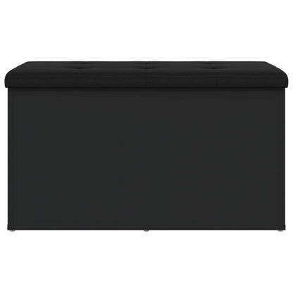 Sitzbank mit Stauraum Schwarz 82x42x45 cm Holzwerkstoff