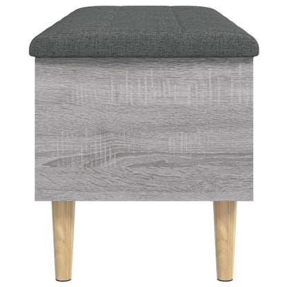 Sitzbank mit Stauraum Grau Sonoma 102x42x46 cm Holzwerkstoff