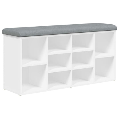 Schuhbank Weiß 102 x 32 x 50 cm Holzwerkstoff