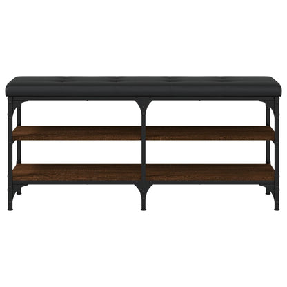 Schuhbank Braun Eichen-Optik 102x32x47 cm Holzwerkstoff