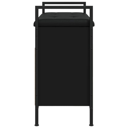 Schuhbank Schwarz 65,5x32x57,5 cm Holzwerkstoff
