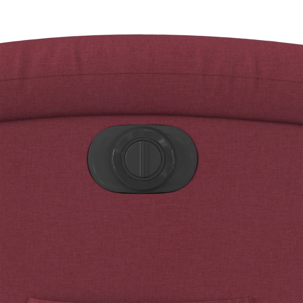 Relaxsessel mit Aufstehhilfe Elektrisch Weinrot Stoff