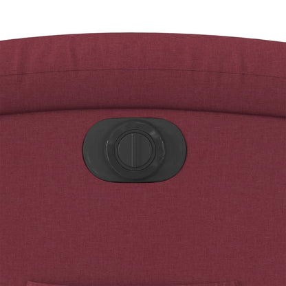 Relaxsessel mit Aufstehhilfe Elektrisch Weinrot Stoff