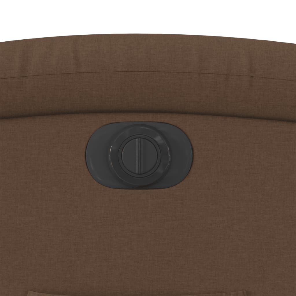 Relaxsessel mit Aufstehhilfe Elektrisch Braun Stoff