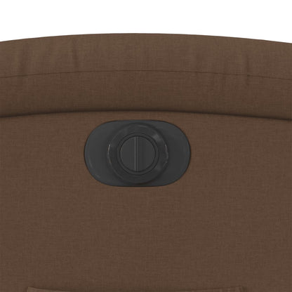 Relaxsessel mit Aufstehhilfe Elektrisch Braun Stoff