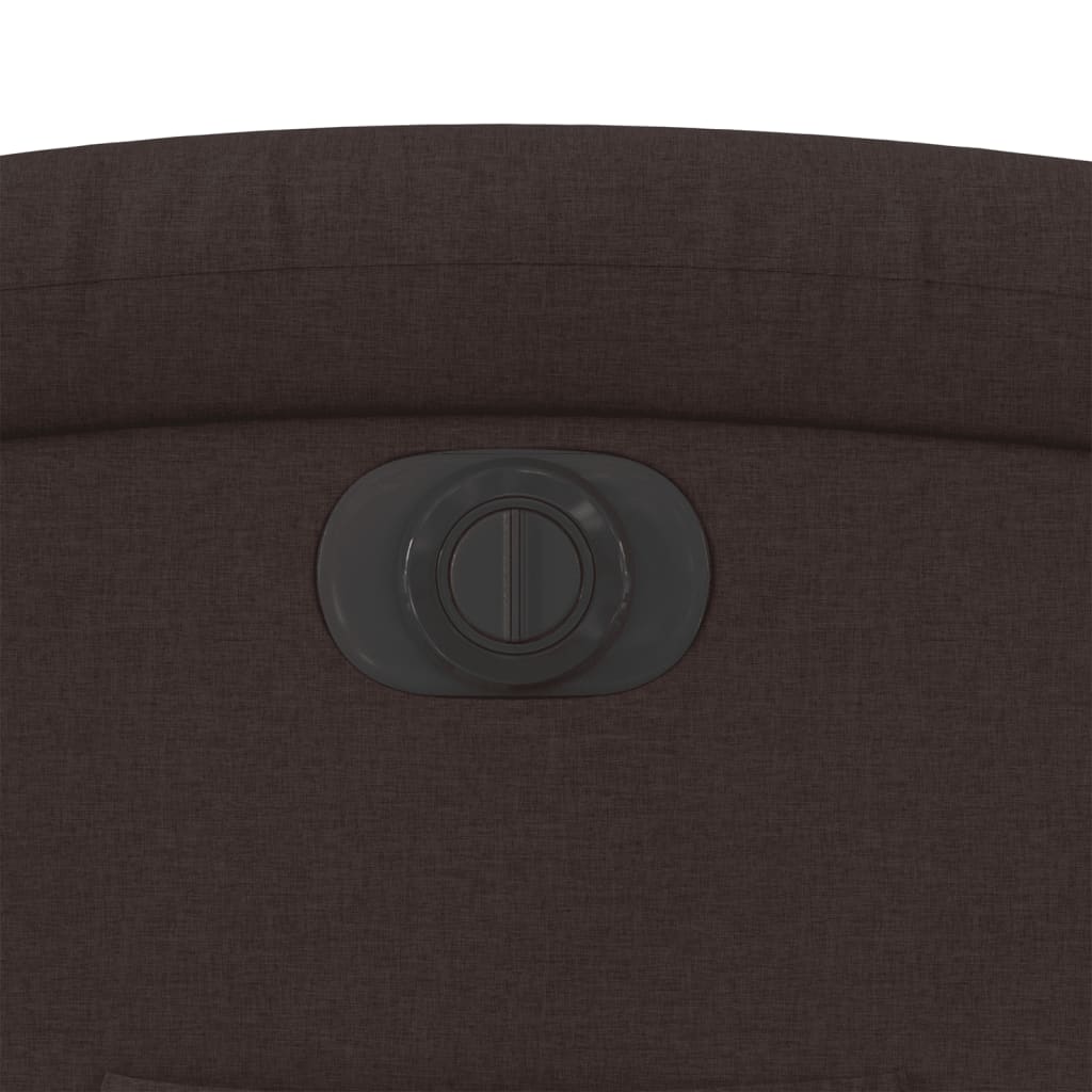 Relaxsessel mit Aufstehhilfe Elektrisch Dunkelbraun Stoff