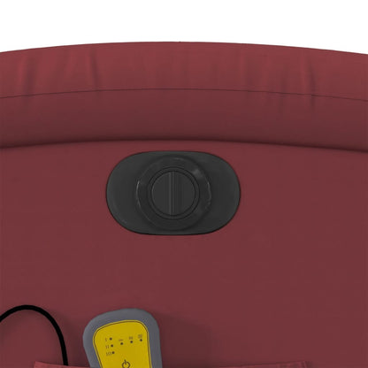 Massagesessel Elektrisch Weinrot Kunstleder