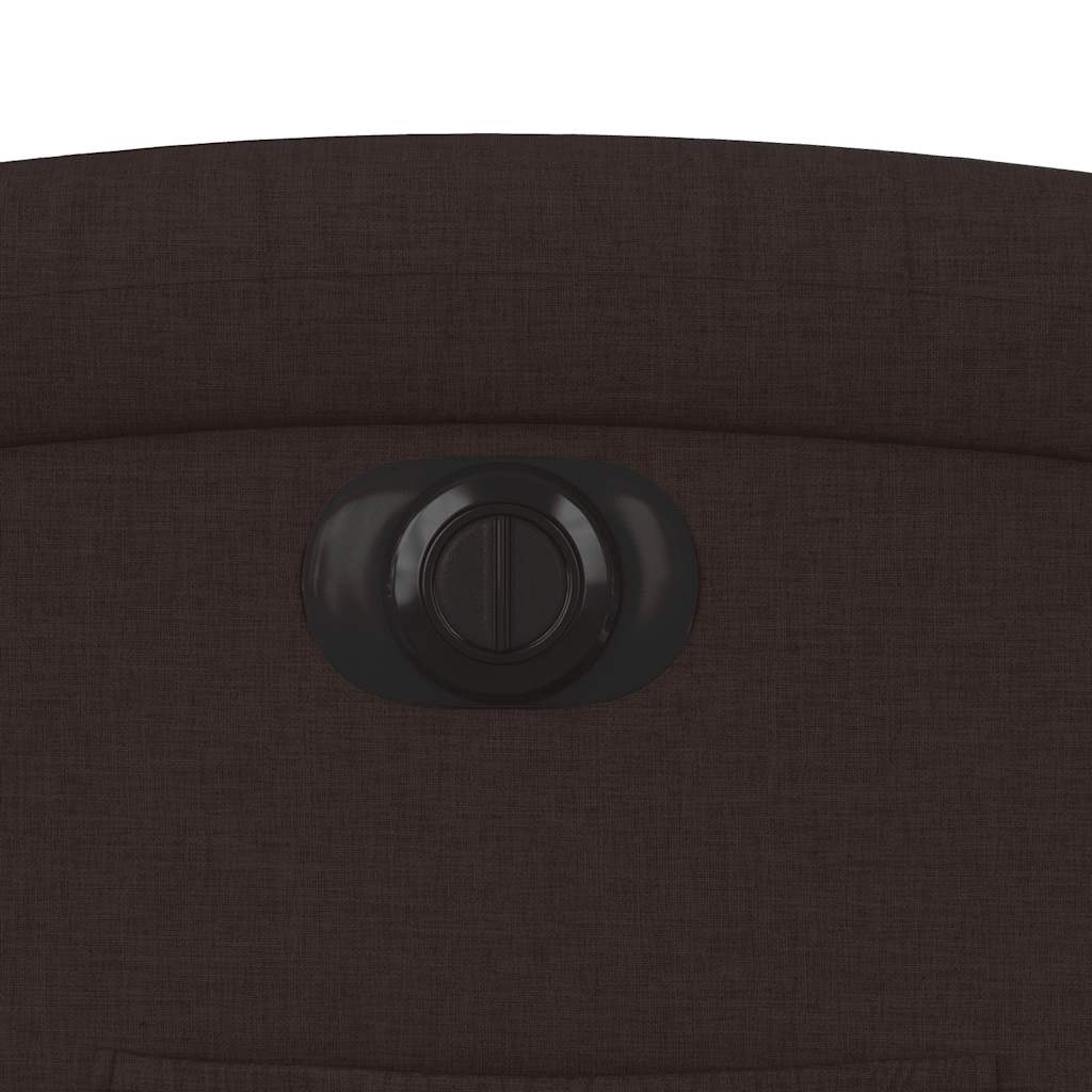 Relaxsessel mit Aufstehhilfe Elektrisch Dunkelbraun Stoff