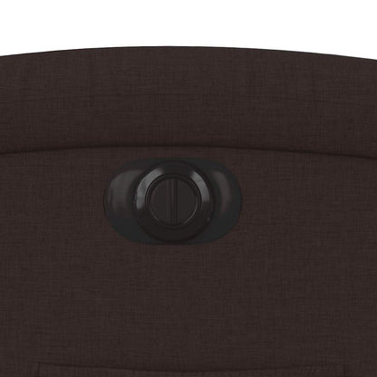 Relaxsessel mit Aufstehhilfe Elektrisch Dunkelbraun Stoff