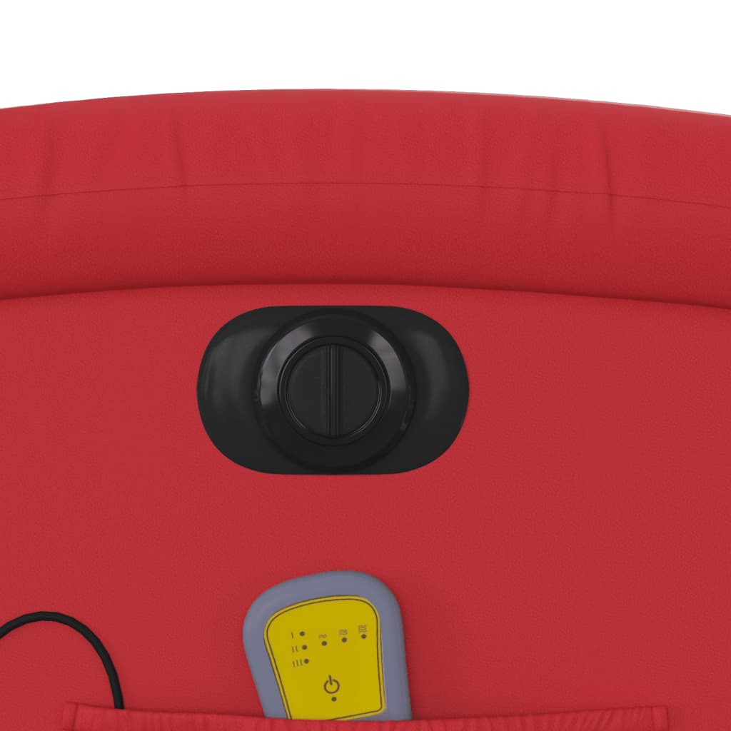 Massagesessel Elektrisch Rot Kunstleder