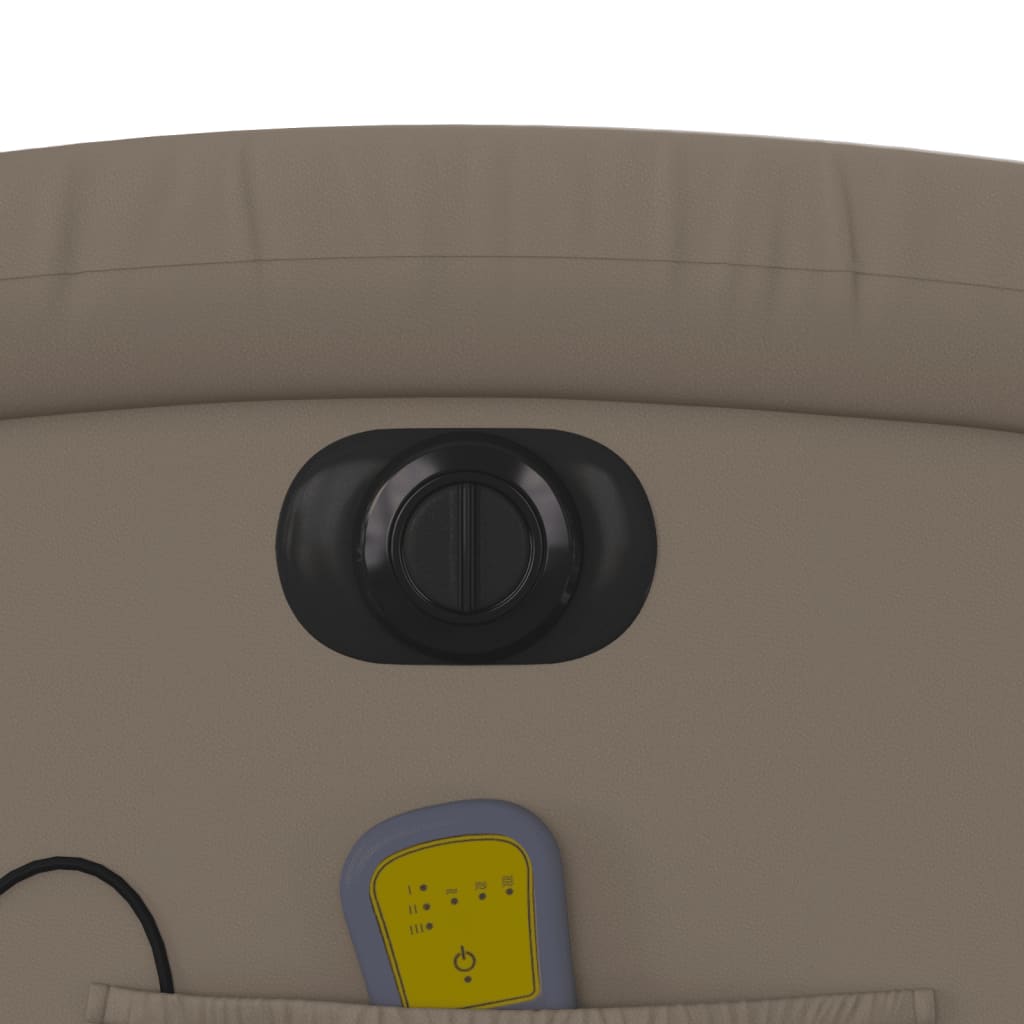 Massagesessel Elektrisch Cappuccino-Braun Kunstleder