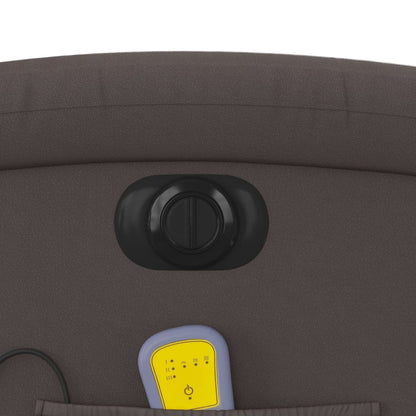 Massagesessel Elektrisch Dunkelbraun Echtleder