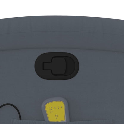 Massagesessel mit Aufstehhilfe Dunkelgrau Samt