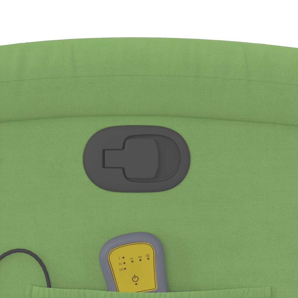 Massagesessel mit Aufstehhilfe Hellgrün Samt