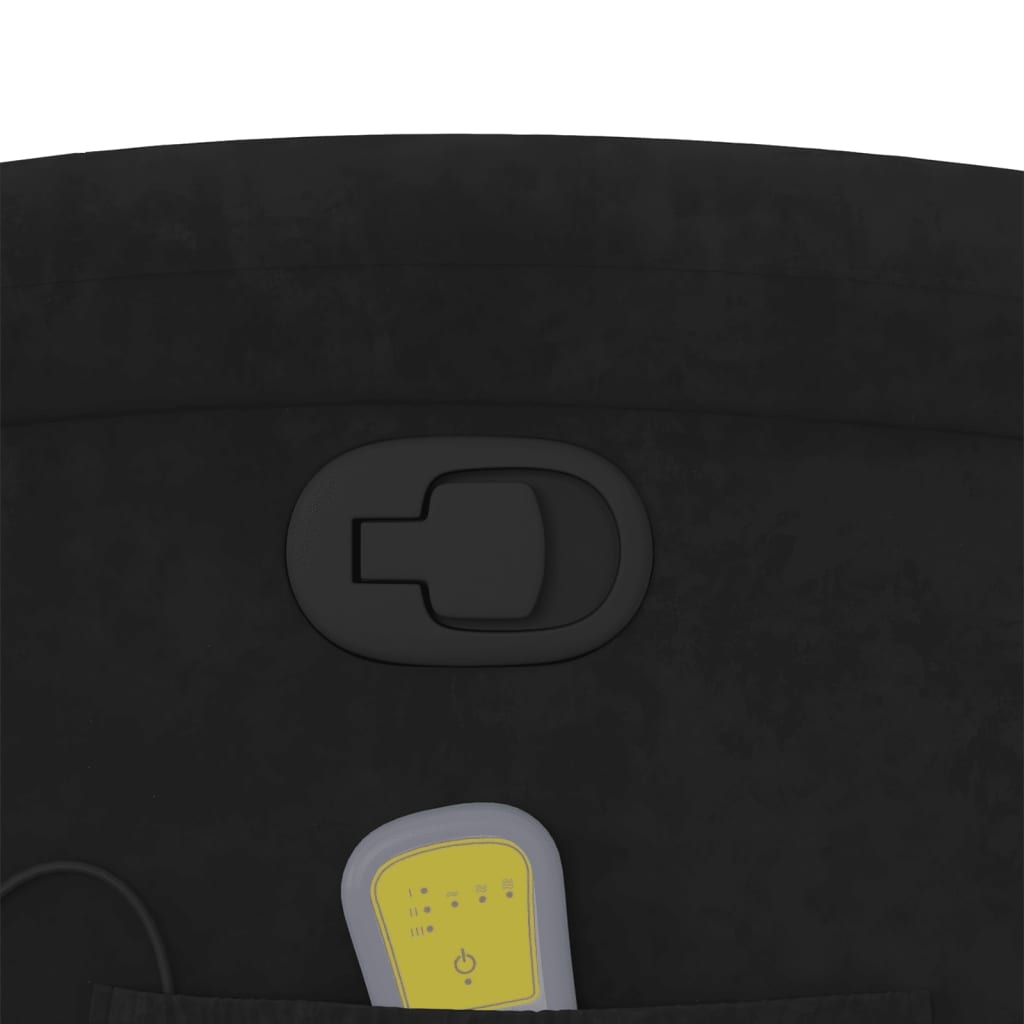 Massagesessel mit Aufstehhilfe Schwarz Samt