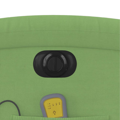 Massagesessel mit Aufstehhilfe Elektrisch Hellgrün Samt