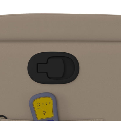 Massagesessel mit Aufstehhilfe Cappuccino-Braun Kunstleder