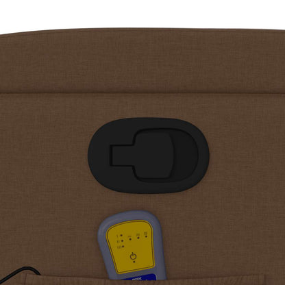 Massagesessel mit Aufstehhilfe Braun Stoff