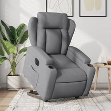 Relaxsessel mit Aufstehhilfe Elektrisch Hellgrau Stoff