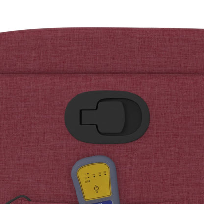 Massagesessel mit Aufstehhilfe Weinrot Stoff