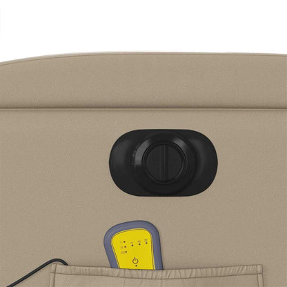 Massagesessel mit Aufstehhilfe Elektrisch Cappuccino Kunstleder