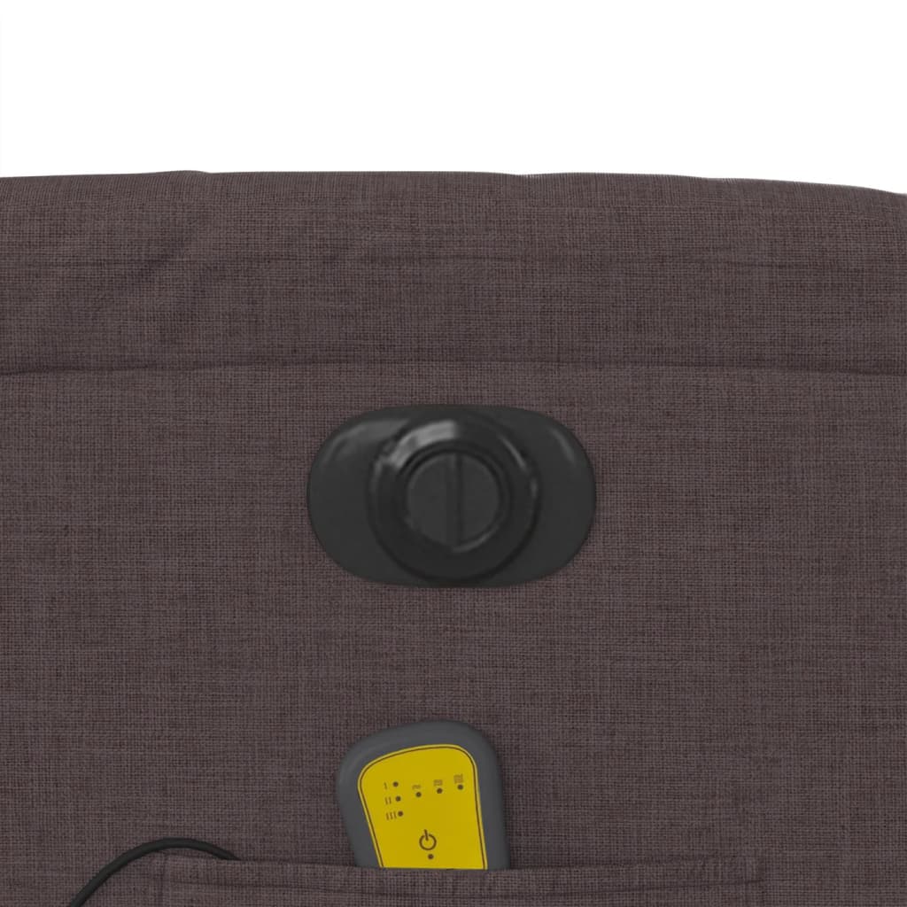 Massagesessel Elektrisch Dunkelbraun Stoff