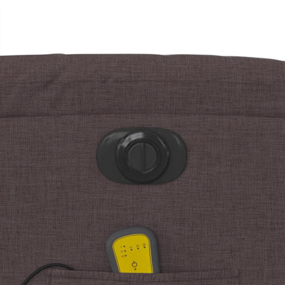 Massagesessel Elektrisch Dunkelbraun Stoff