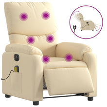 Massagesessel Elektrisch Creme Stoff