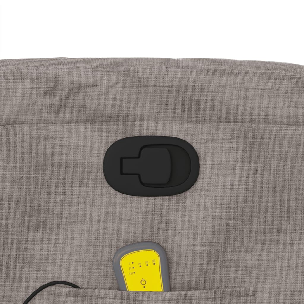 Massagesessel mit Aufstehhilfe Taupe Stoff