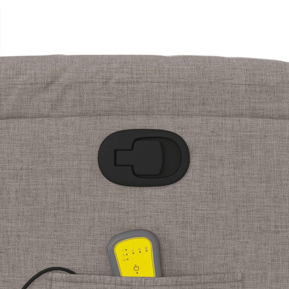 Massagesessel mit Aufstehhilfe Taupe Stoff