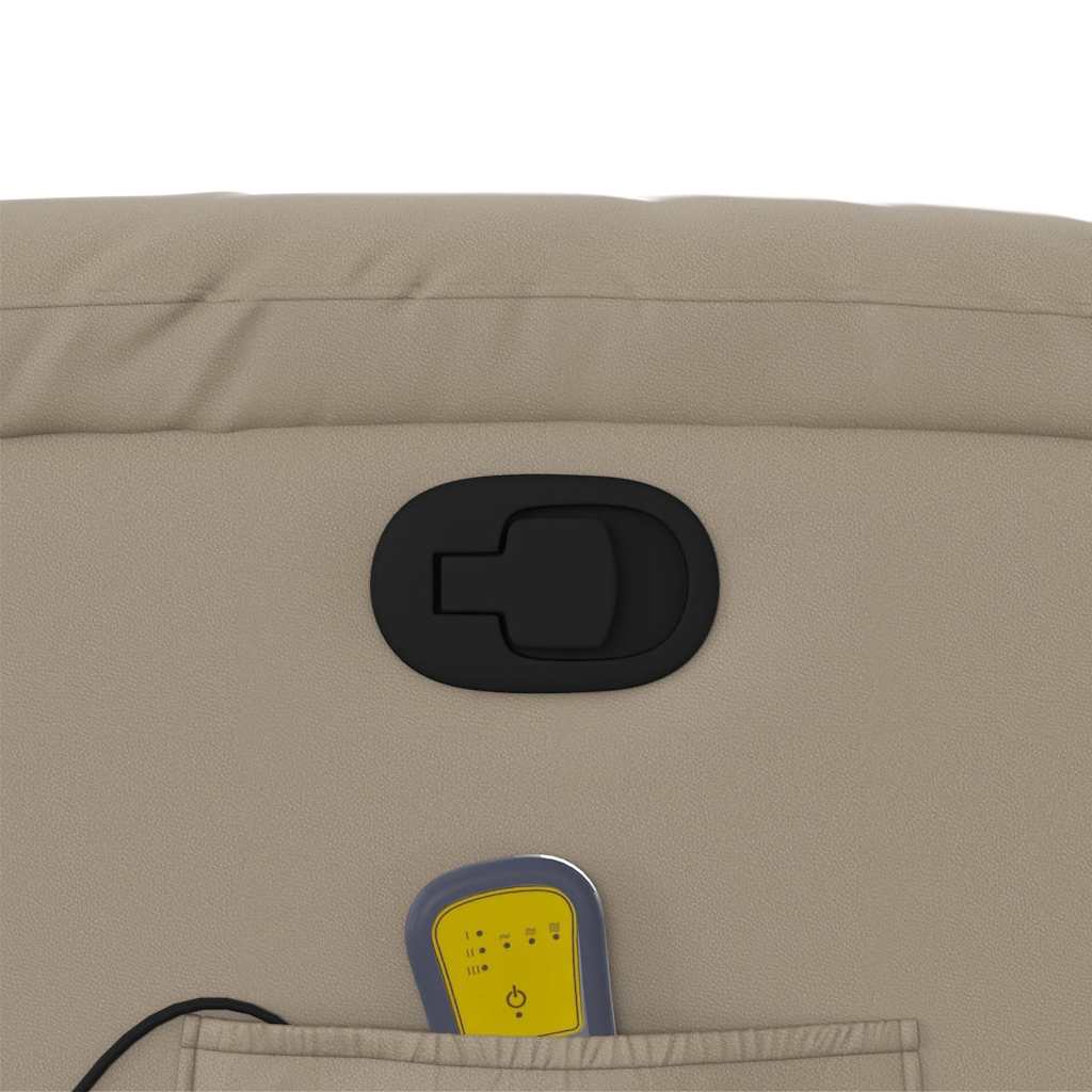 Massagesessel mit Aufstehhilfe Cappuccino-Braun Kunstleder