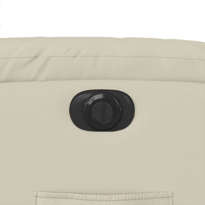 Relaxsessel mit Aufstehhilfe Elektrisch Creme Kunstleder