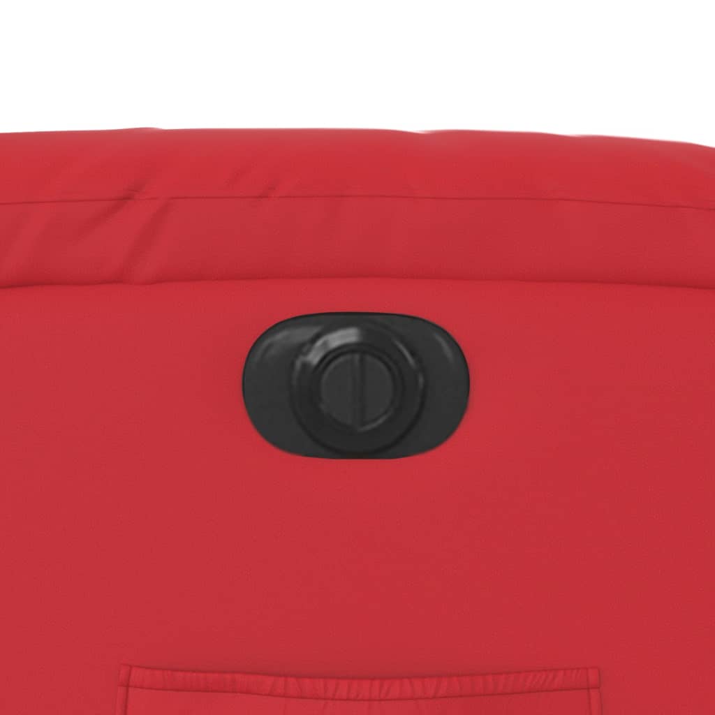 Relaxsessel mit Aufstehhilfe Elektrisch Rot Kunstleder