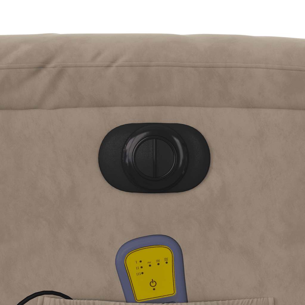 Massagesessel Elektrisch Taupe Mikrofasergewebe