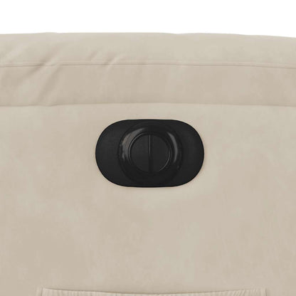 Relaxsessel mit Aufstehhilfe Elektrisch Beige Mikrofasergewebe