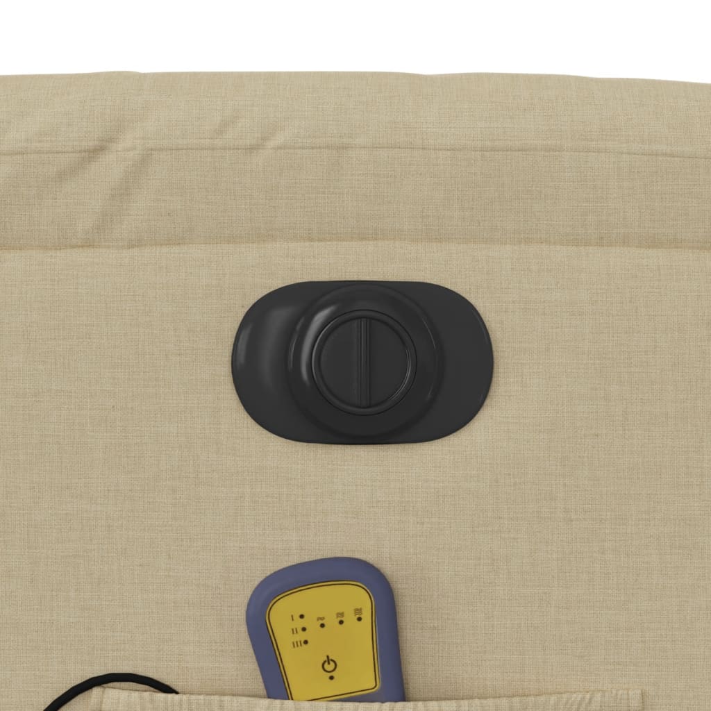 Massagesessel Elektrisch Creme Stoff