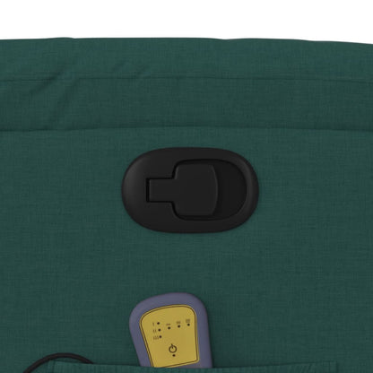 Massagesessel mit Aufstehhilfe Dunkelgrün Stoff