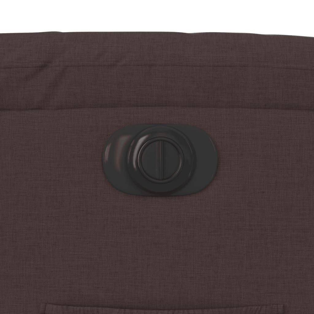 Relaxsessel mit Aufstehhilfe Elektrisch Dunkelbraun Stoff