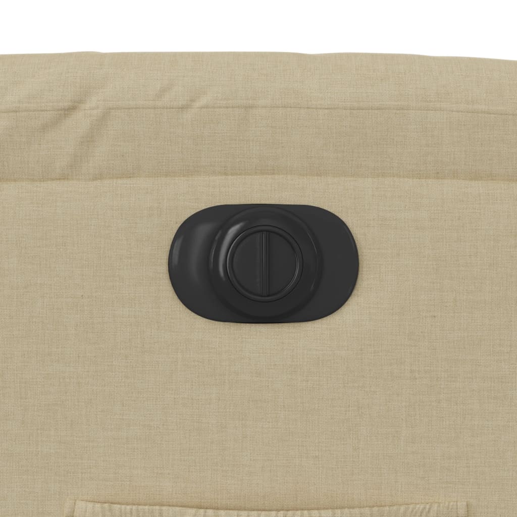 Relaxsessel mit Aufstehhilfe Elektrisch Creme Stoff