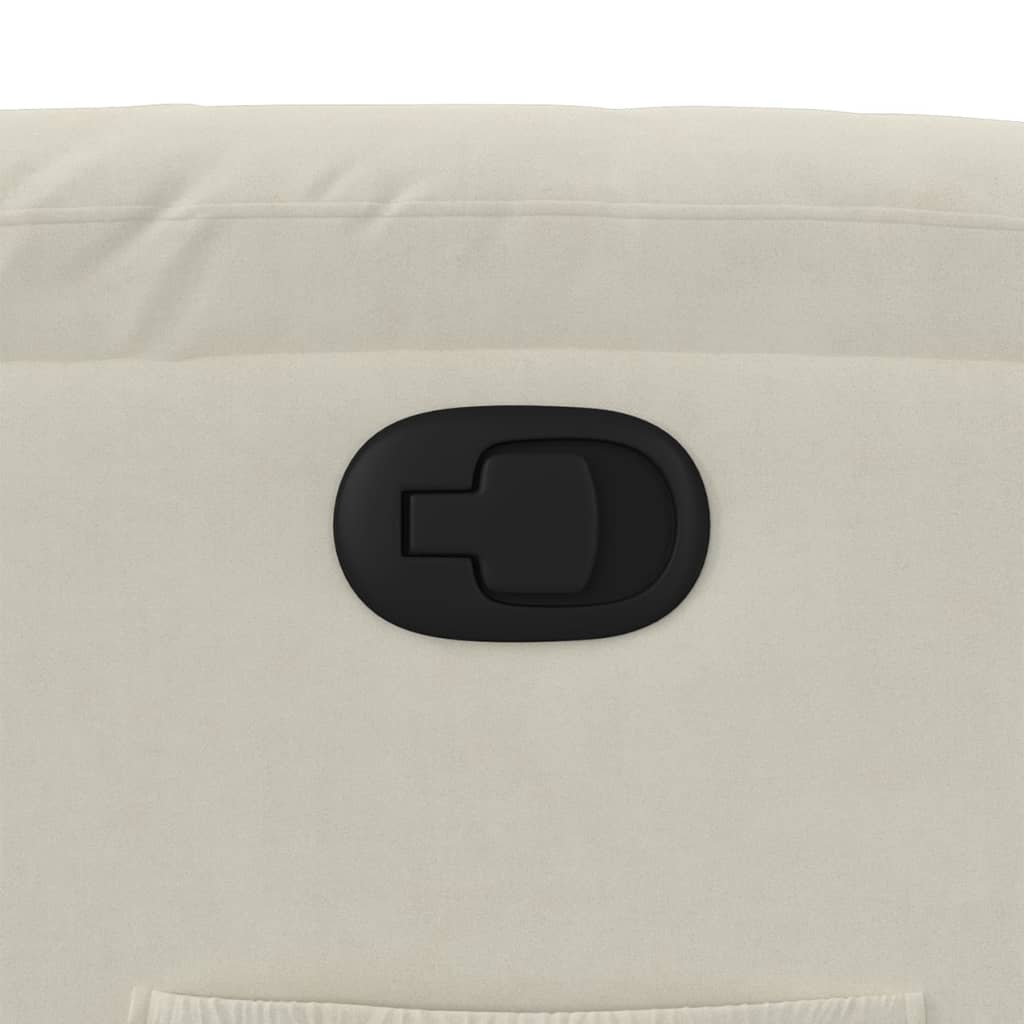 Relaxsessel mit Aufstehhilfe Creme Samt