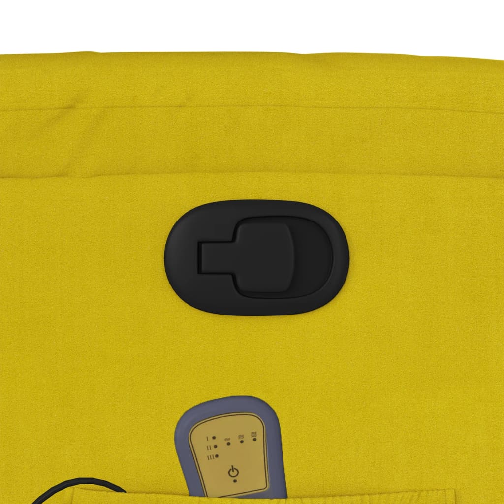 Massagesessel mit Aufstehhilfe Gelb Samt