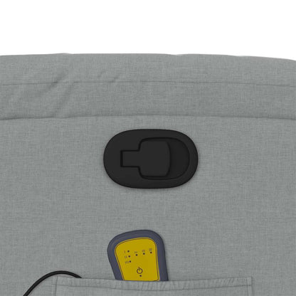 Massagesessel mit Aufstehhilfe Hellgrau Stoff