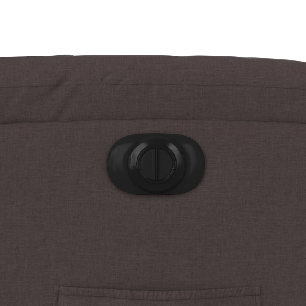 Relaxsessel mit Aufstehhilfe Elektrisch Dunkelbraun Stoff