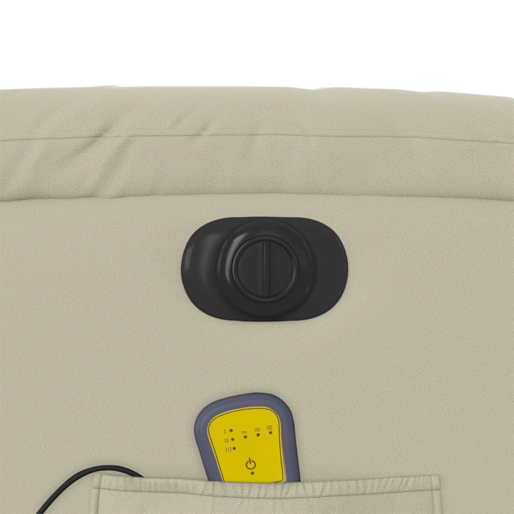 Massagesessel Elektrisch Creme Kunstleder